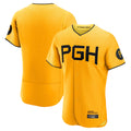 Blackjersey P.Pirates Blank Player Gold City Connect Home Limited Stitched Jerseys
