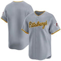 Blackjersey P.Pirates Blank Player Gray Road Home Limited Stitched Jerseys