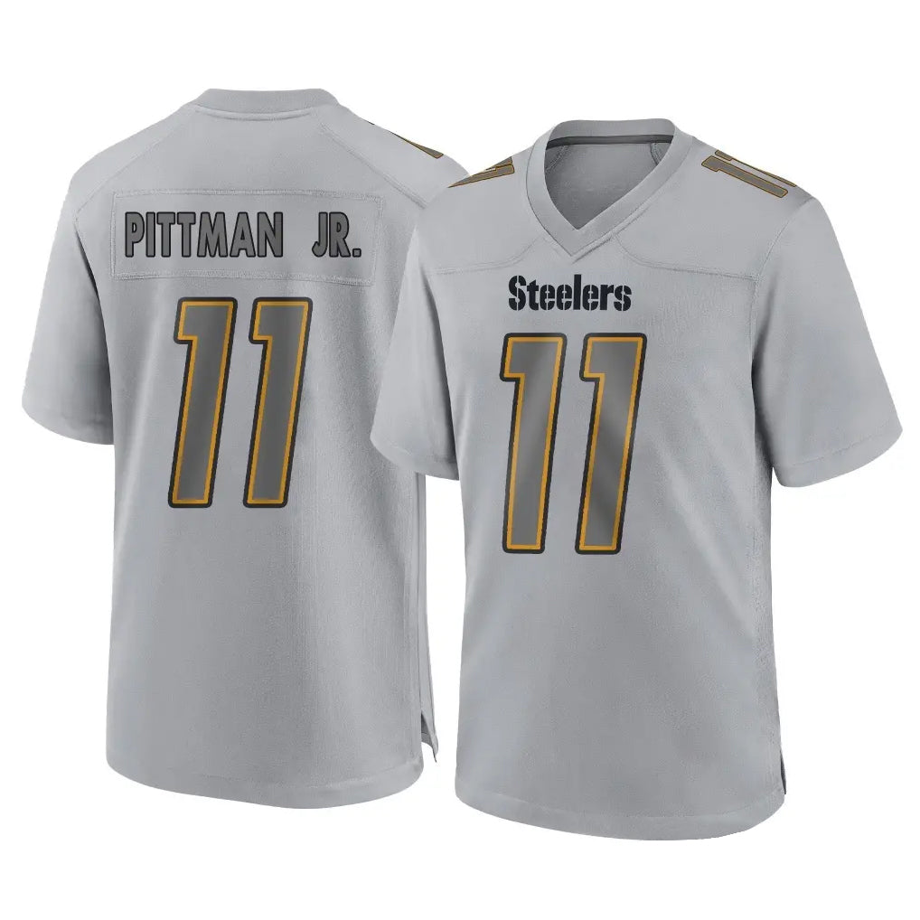 Blackjersey P.Steelers #11 Michael Pittman Jr. Player Gray Atmosphere Fashion Home Game Stitched Jerseys