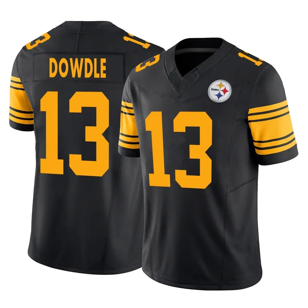 Blackjersey P.Steelers #13 Rico Dowdle Player Black Limited 2nd Alternate Vapor F.U.S.E. Home Game Stitched Jerseys