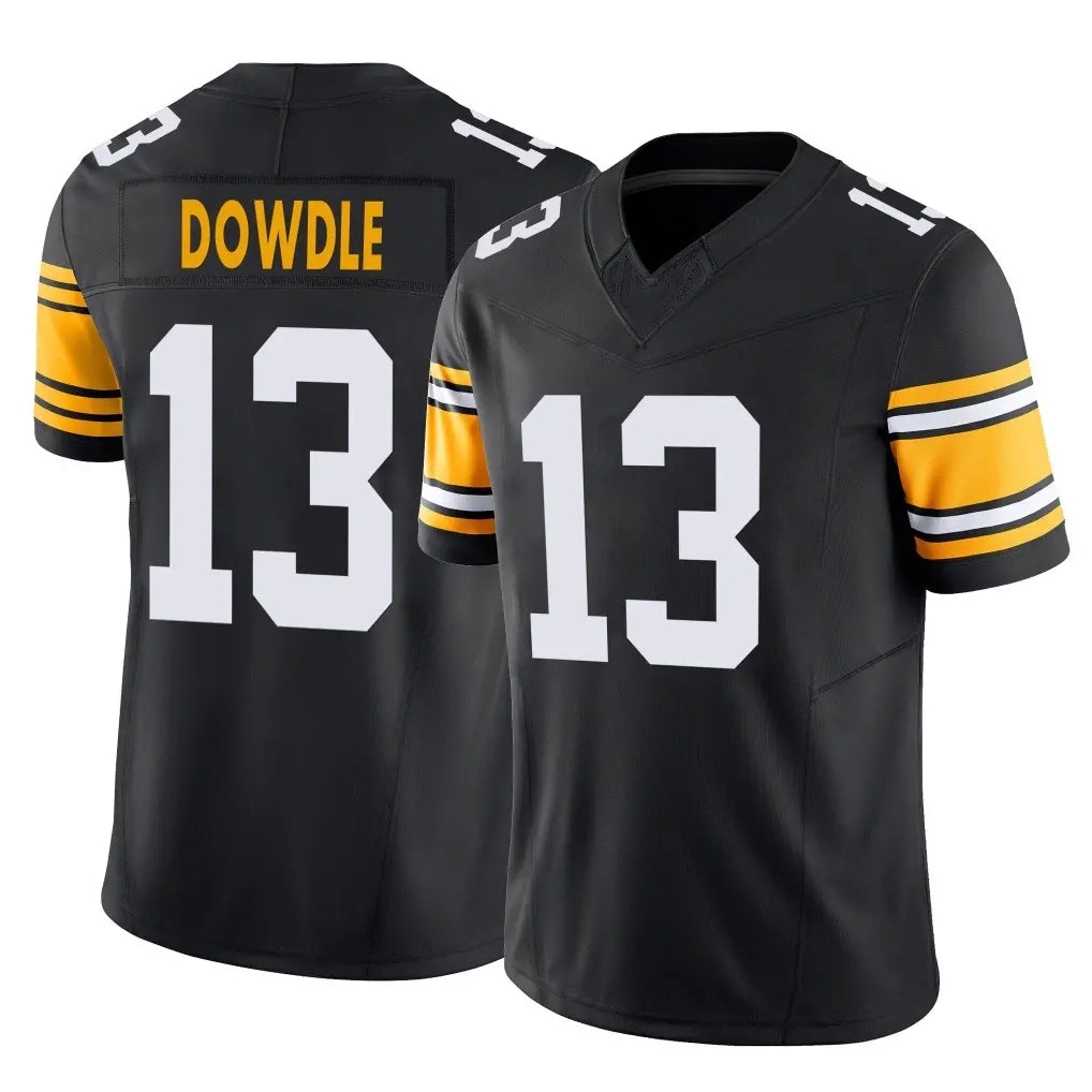 Blackjersey P.Steelers #13 Rico Dowdle Player Black Limited Alternate Vapor F.U.S.E. Home Game Stitched Jerseys
