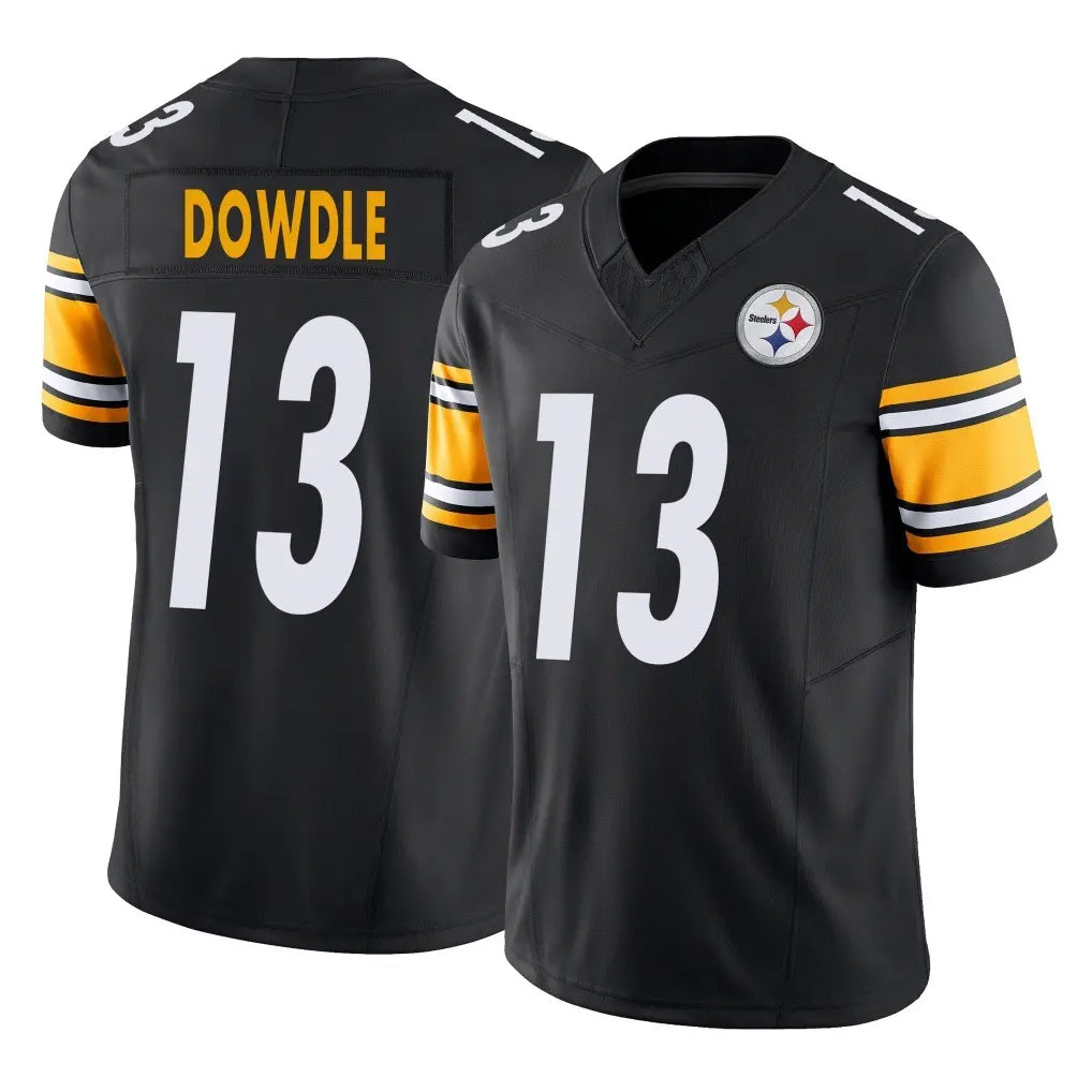 Blackjersey P.Steelers #13 Rico Dowdle Player Black Limited Vapor F.U.S.E. Home Game Stitched Jerseys