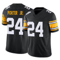Blackjersey P.Steelers #24 Joey Porter Jr. Player Black Limited Alternate Vapor F.U.S.E. Home Game Stitched Jerseys