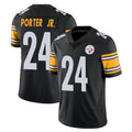 Blackjersey P.Steelers #24 Joey Porter Jr. Player Black Limited Vapor Untouchable Home Game Stitched Jerseys