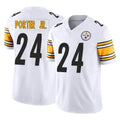 Blackjersey P.Steelers #24 Joey Porter Jr. Player White Limited Vapor F.U.S.E. Home Game Stitched Jerseys