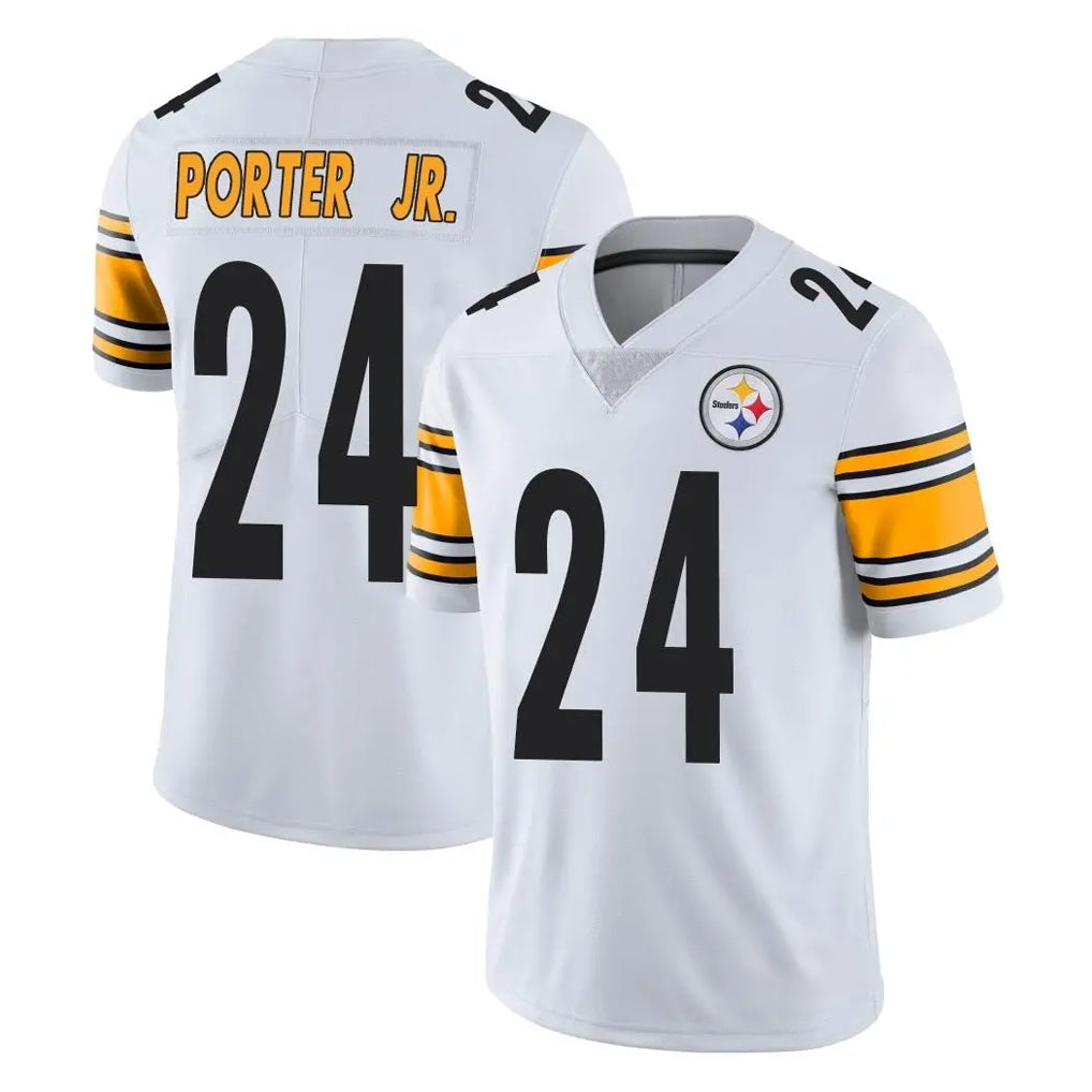 Blackjersey P.Steelers #24 Joey Porter Jr. Player White Limited Vapor Untouchable Home Game Stitched Jerseys