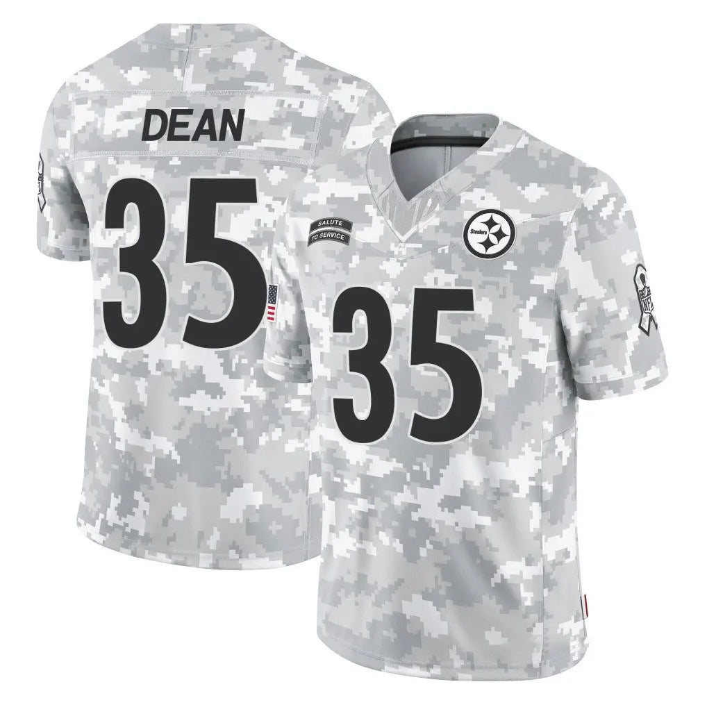 Blackjersey P.Steelers #35 Jamel Dean Player Arctic Camo Limited Salute To Service Home Game Stitched Jerseys