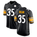 Blackjersey P.Steelers #35 Jamel Dean Player Black Home Game Stitched Jerseys