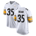 Blackjersey P.Steelers #35 Jamel Dean Player White Home Game Stitched Jerseys