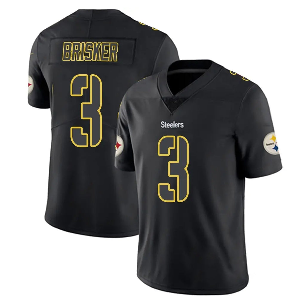 Blackjersey P.Steelers #3 Jaquan Brisker Player Black Impact Limited Home Game Stitched Jerseys