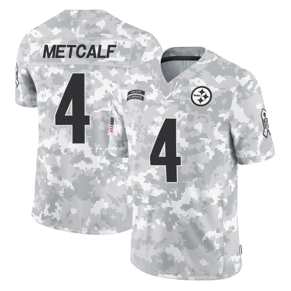 Blackjersey P.Steelers #4 DK Metcalf Player Arctic Camo Limited Salute To Service Home Game Stitched Jerseys