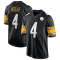 Blackjersey P.Steelers #4 DK Metcalf Player Black Home Game Stitched Jerseys