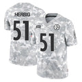 Blackjersey P.Steelers #51 Nick Herbig Player Arctic Camo Limited Salute To Service Home Game Stitched Jerseys