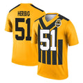 Blackjersey P.Steelers #51 Nick Herbig Player Gold Legend Limited 1933 Throwback Performance Home Game Stitched Jerseys