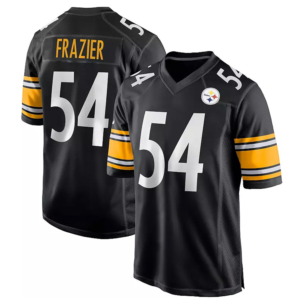 Blackjersey P.Steelers #54 Zach Frazier Player Black Home Game Stitched Jerseys