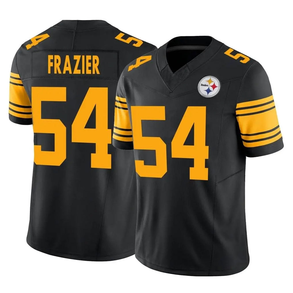 Blackjersey P.Steelers #54 Zach Frazier Player Black Limited 2nd Alternate Vapor F.U.S.E. Home Game Stitched Jerseys