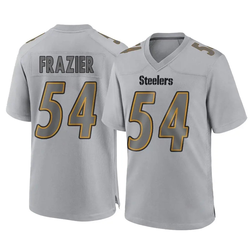 Blackjersey P.Steelers #54 Zach Frazier Player Gray Atmosphere Fashion Home Game Stitched Jerseys