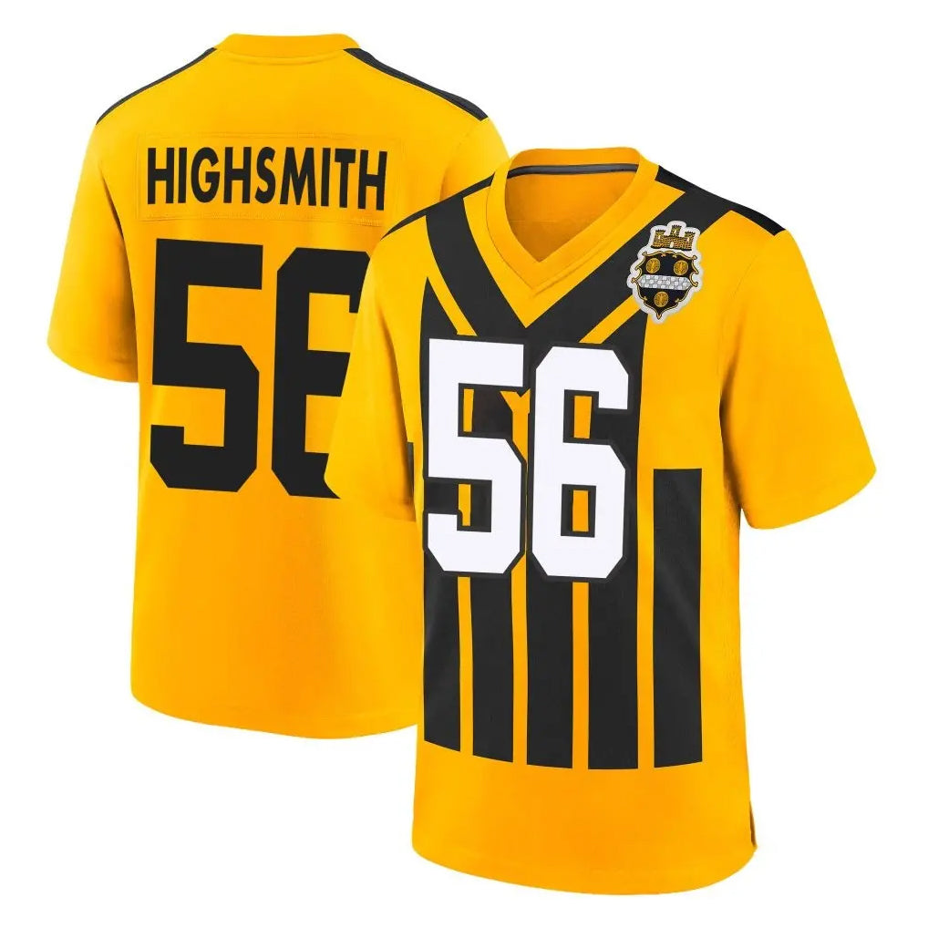Blackjersey P.Steelers #56 Alex Highsmith Player Gold Limited 1933 Throwback Home Game Stitched Jerseys