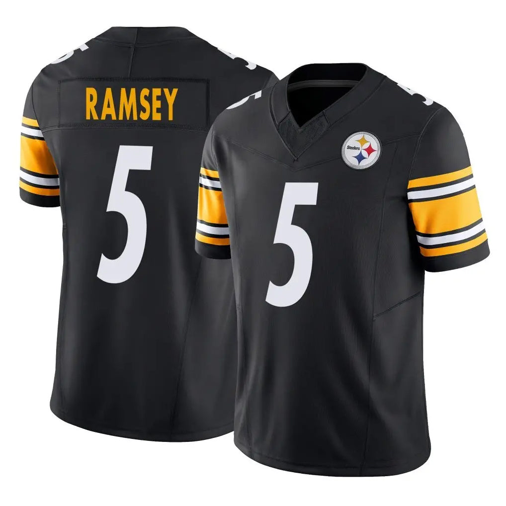 Blackjersey P.Steelers #5 Jalen Ramsey Player Black Limited Vapor F.U.S.E. Home Game Stitched Jerseys
