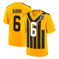 Blackjersey P.Steelers #6 Patrick Queen Player Gold Limited 1933 Throwback Home Game Stitched Jerseys