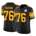 Blackjersey P.Steelers #76 Troy Fautanu Player Black Limited 2nd Alternate Vapor F.U.S.E. Home Game Stitched Jerseys