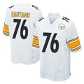 Blackjersey P.Steelers #76 Troy Fautanu Player White Home Game Stitched Jerseys