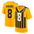 Blackjersey P.Steelers #8 Aaron Rodgers Player Gold Limited 1933 Throwback Home Game Stitched Jerseys