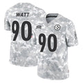 Blackjersey P.Steelers #90 T.J. Watt Player Arctic Camo Limited Salute To Service Home Game Stitched Jerseys