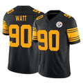 Blackjersey P.Steelers #90 T.J. Watt Player Black Limited 2nd Alternate Vapor F.U.S.E. Home Game Stitched Jerseys
