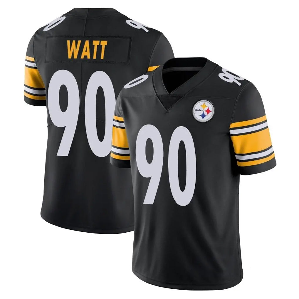 Blackjersey P.Steelers #90 T.J. Watt Player Black Limited Vapor Untouchable Home Game Stitched Jerseys