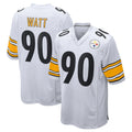 Blackjersey P.Steelers #90 T.J. Watt Player White Home Game Stitched Jerseys