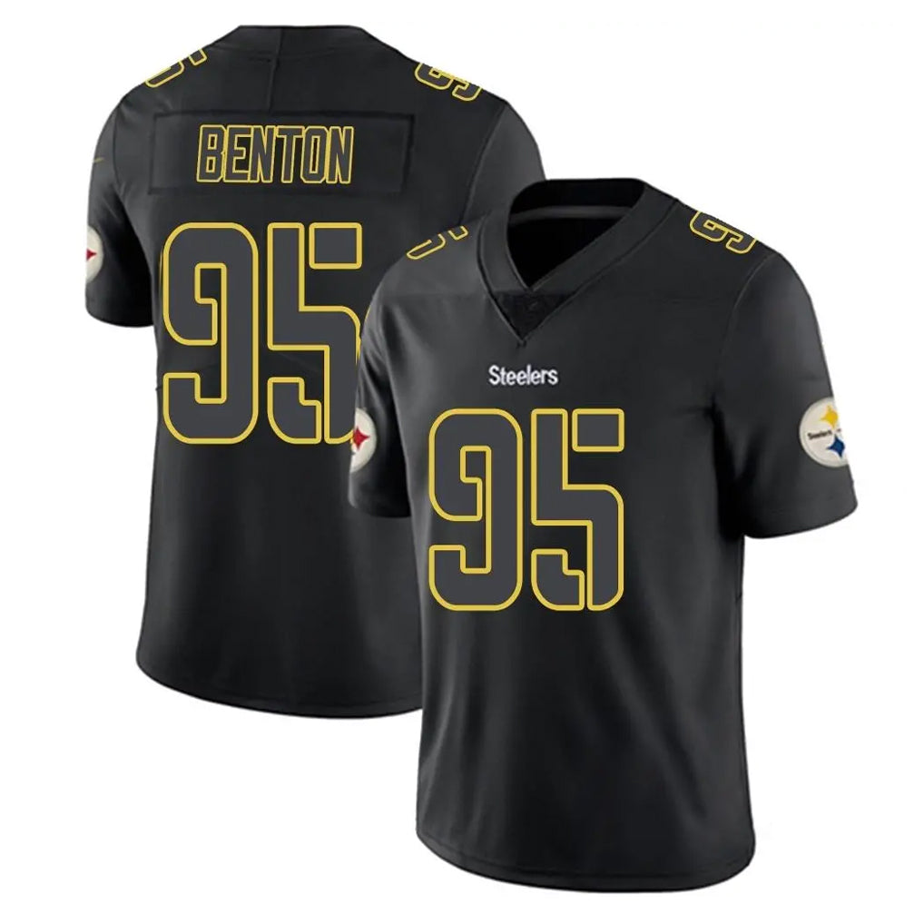 Blackjersey P.Steelers #95 Keeanu Benton Player Black Impact Limited Home Game Stitched Jerseys