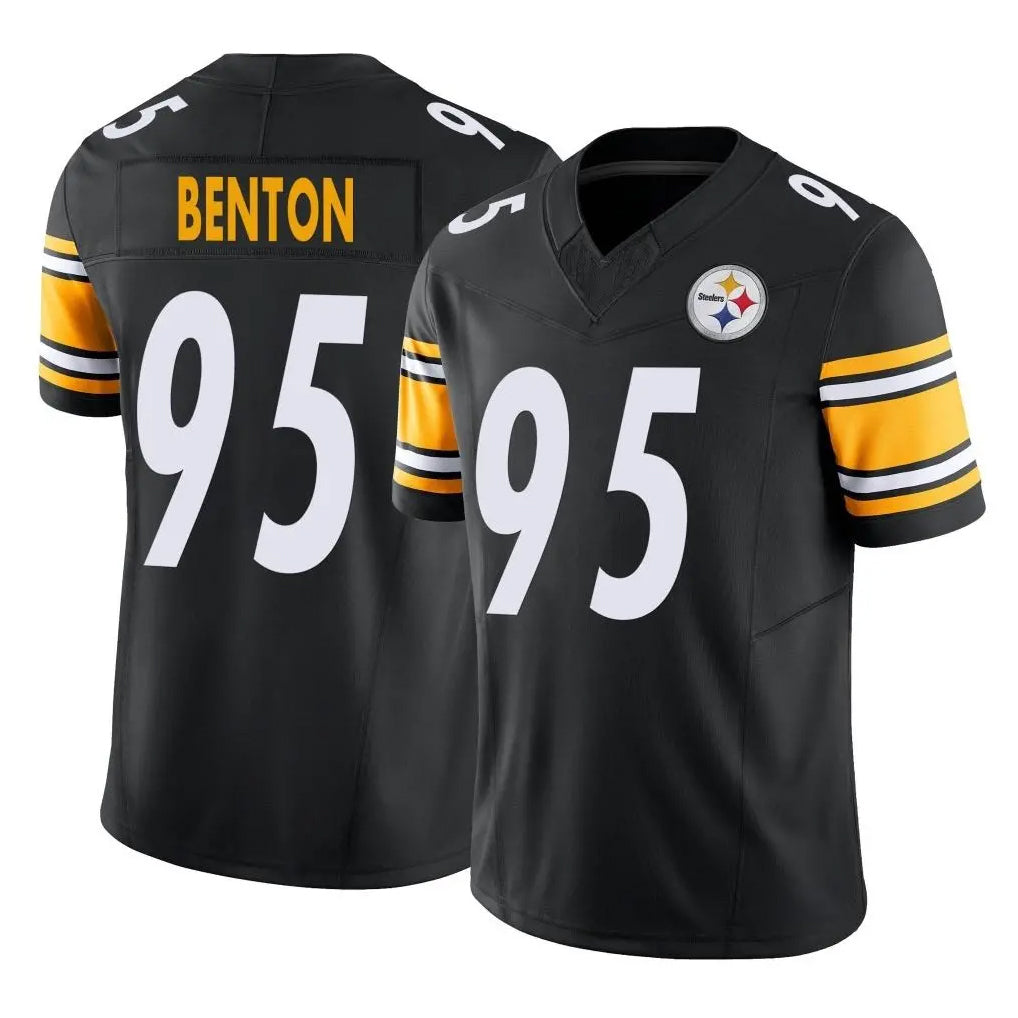 Blackjersey P.Steelers #95 Keeanu Benton Player Black Limited Vapor F.U.S.E. Home Game Stitched Jerseys