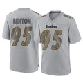 Blackjersey P.Steelers #95 Keeanu Benton Player Gray Atmosphere Fashion Home Game Stitched Jerseys