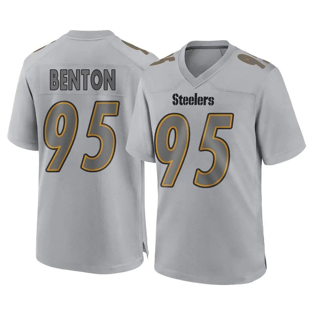 Blackjersey P.Steelers #95 Keeanu Benton Player Gray Atmosphere Fashion Home Game Stitched Jerseys