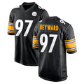 Blackjersey P.Steelers #97 Cameron Heyward Player Black Home Game Stitched Jerseys