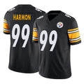 Blackjersey P.Steelers #99 Derrick Harmon Player Black Limited Vapor F.U.S.E. Home Game Stitched Jerseys