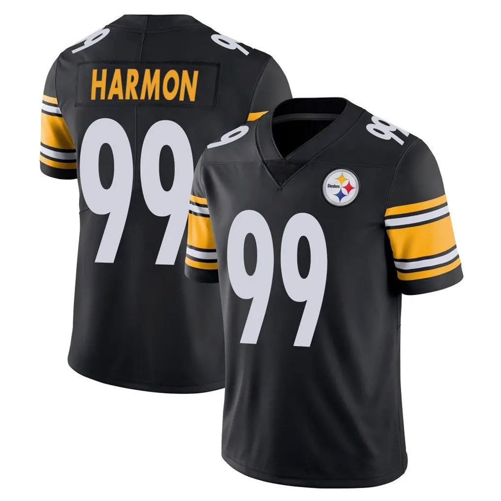 Blackjersey P.Steelers #99 Derrick Harmon Player Black Limited Vapor Untouchable Home Game Stitched Jerseys
