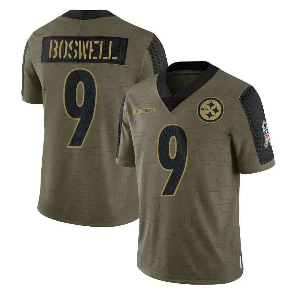 Blackjersey P.Steelers #9 Chris Boswell Player Olive Salute To Service Limited Game Stitched Jerseys