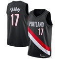 Blackjersey PT.Blazers #17 Shaedon Sharpe Black Swingman Jerseys - Icon Edition