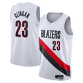 Blackjersey PT.Blazers #23 Donovan Clingan White Swingman Jerseys - Association Edition