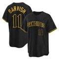 Blackjersey S.Diego Padres #11 Yu Darvish Player Black Snake Skin City Home Game Stitched Jerseys