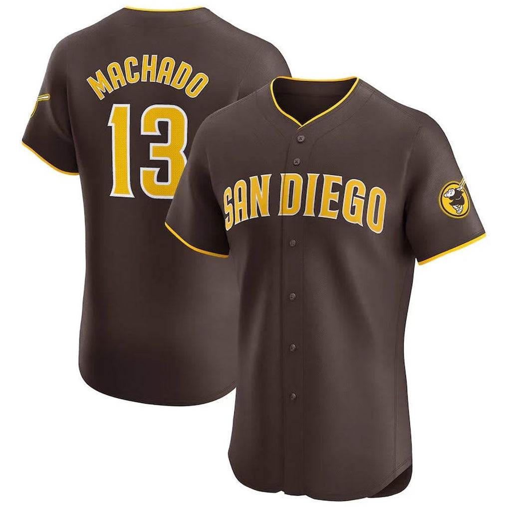Blackjersey S.Diego Padres #13 Manny Machado Player Brown Home Limited Elite Stitched Jerseys