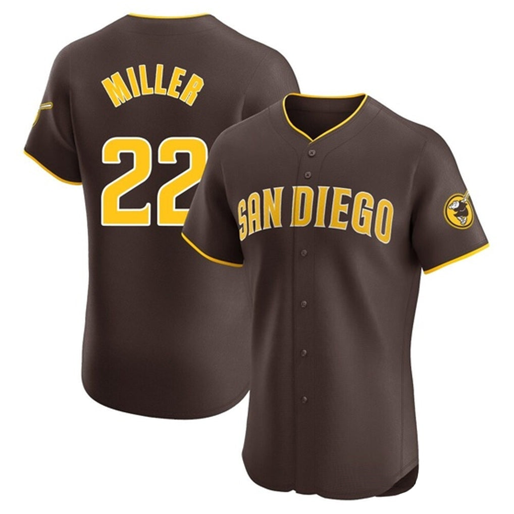 Blackjersey S.Diego Padres #22 Mason Miller Player Brown Home Limited Elite Stitched Jerseys
