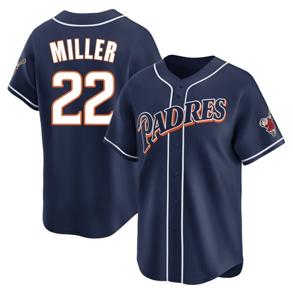 Blackjersey S.Diego Padres #22 Mason Miller Player Navy Cooperstown Collection Limited Home Stitched Jerseys