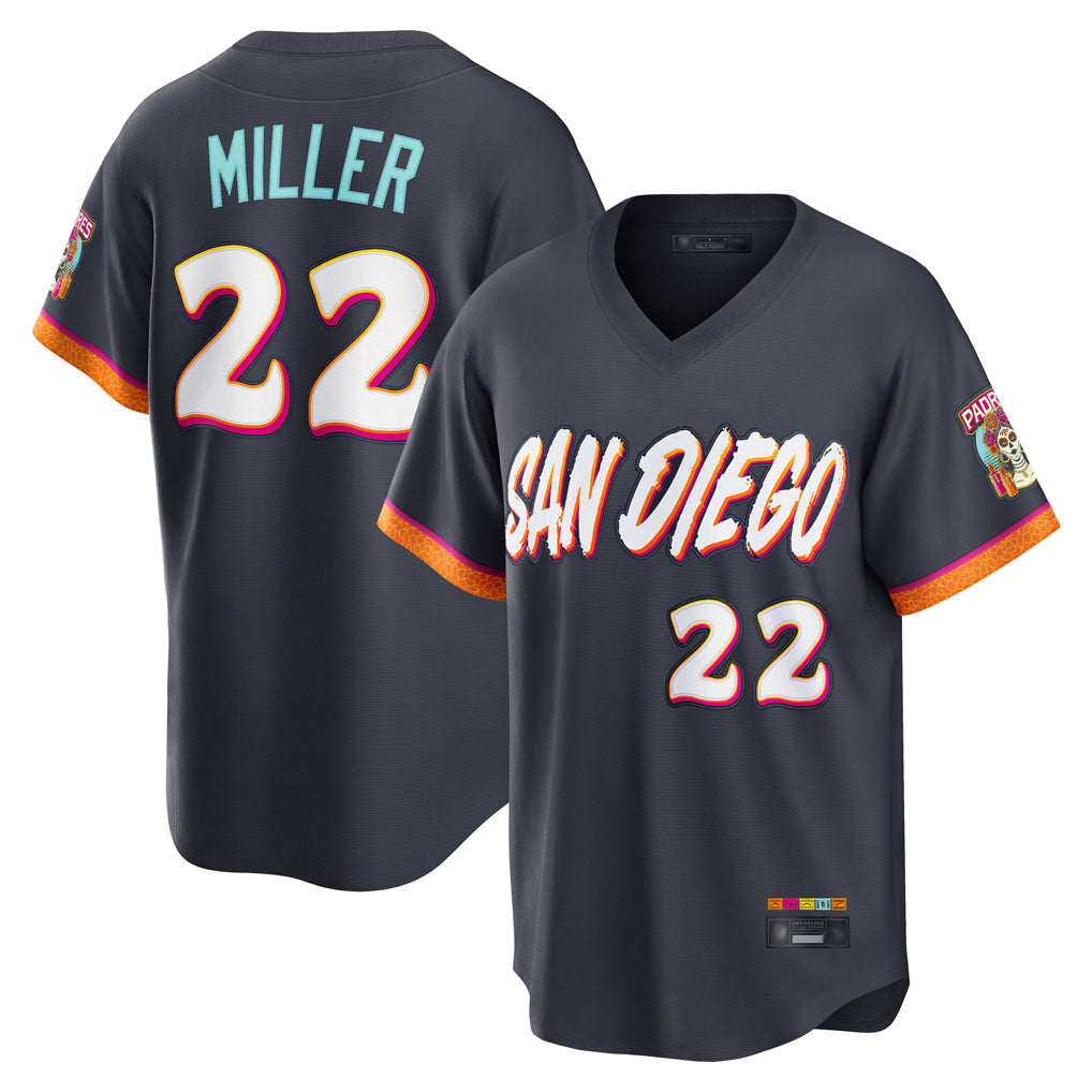 Blackjersey S.Diego Padres #22 Mason Miller Player Obsidian 2026 City Connect Home Limited T-shirt Stitched Jerseys