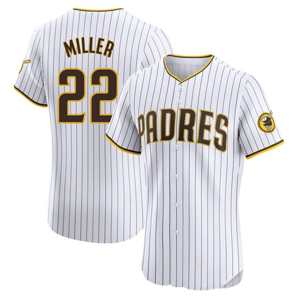 Blackjersey S.Diego Padres #22 Mason Miller Player White Home Limited Elite Stitched Jerseys