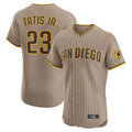 Blackjersey S.Diego Padres #23 Fernando Tatis Jr Player Khaki Home Limited Elite Stitched Jerseys