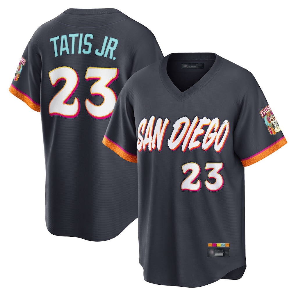 Blackjersey S.Diego Padres #23 Fernando Tatis Jr Player Obsidian 2026 City Connect Home Game T-shirt Stitched Jerseys