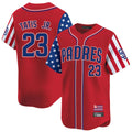 Blackjersey S.Diego Padres #23 Fernando Tatis Jr Player Red Independence Day Home Limited Stitched Jerseys